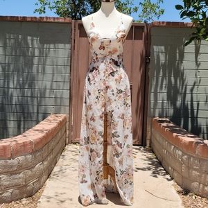 Mind Code floral romper
